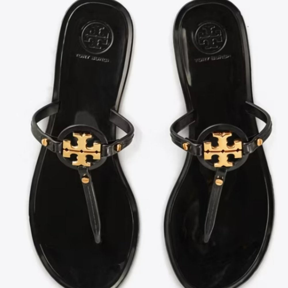 Tory Burch MINI MILLER JELLY THONG SANDAL Sz 8~EUC